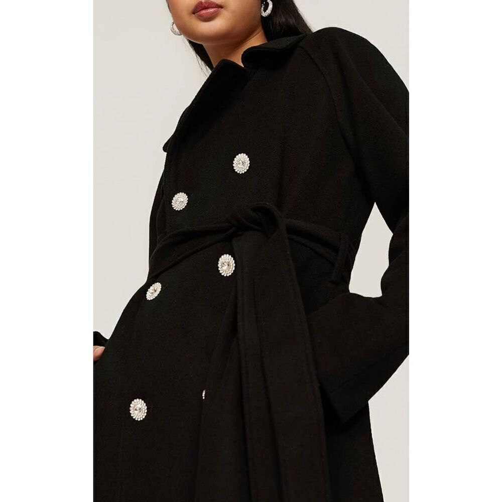 Adam Lippes RTR Design Collective Black Wool Coat - Picture 2 of 8